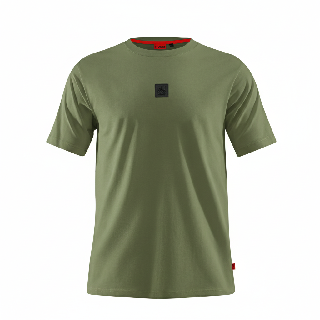 Camiseta B66002 Básica Verde Para Hombre