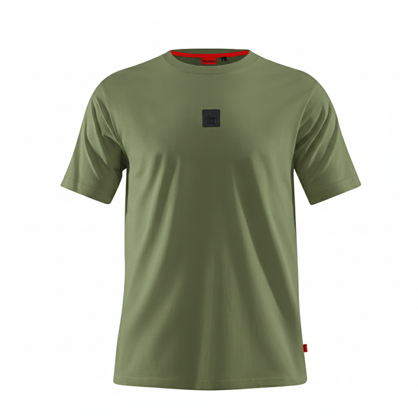 Camiseta B66002 Básica Verde Para Hombre