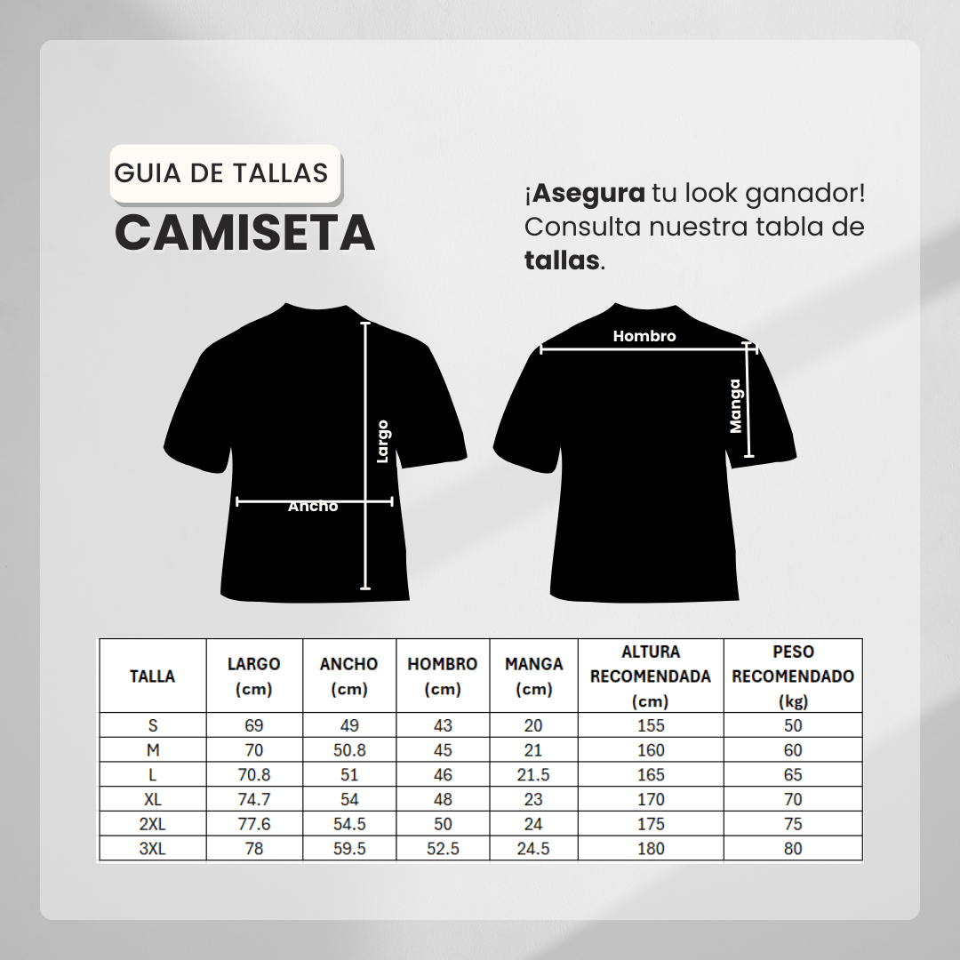 Guía de tallas Camiseta 786759 Básica Negra Para Hombre