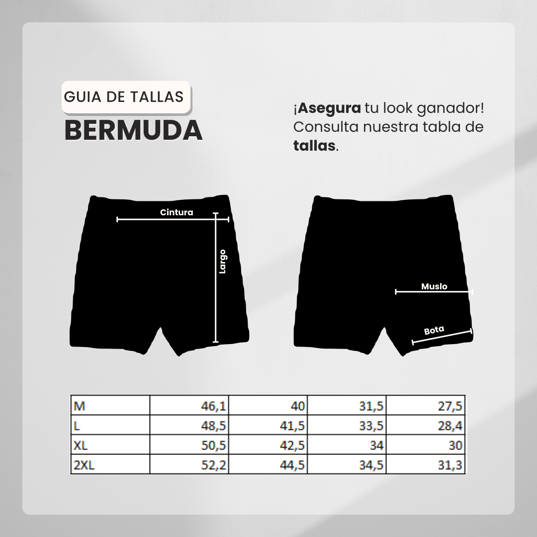 Guía de tallas Bermuda 1818012 Crema de algodón Para Hombre