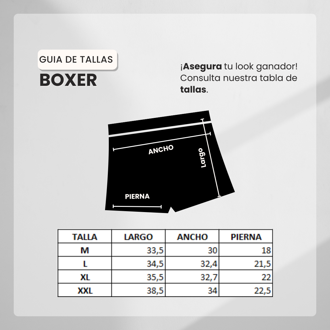 Guía de tallas BOXER AE B50 Gris