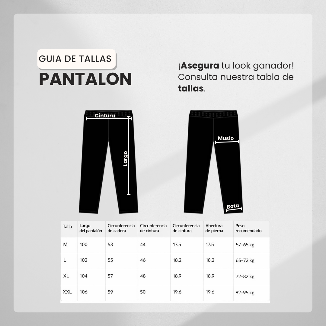 Guía de tallas Pantalón PANTS01 Khaki Para Hombre
