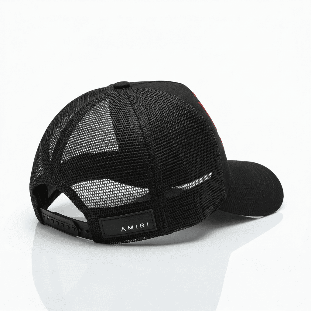 Gorra negro para hombre - vista trasera - JDC Luxury Store