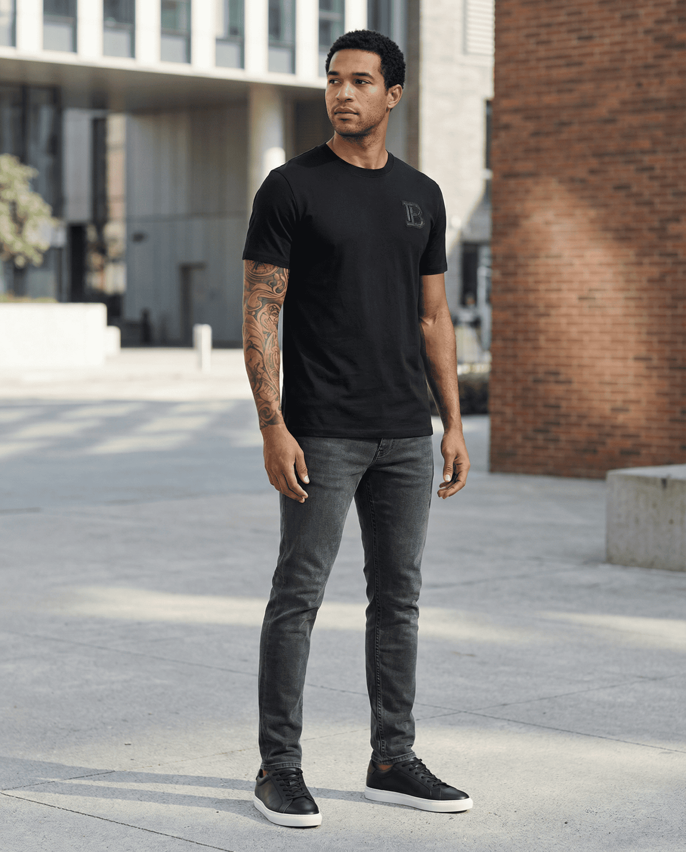 Camiseta 786624 Básica Negra Para Hombre