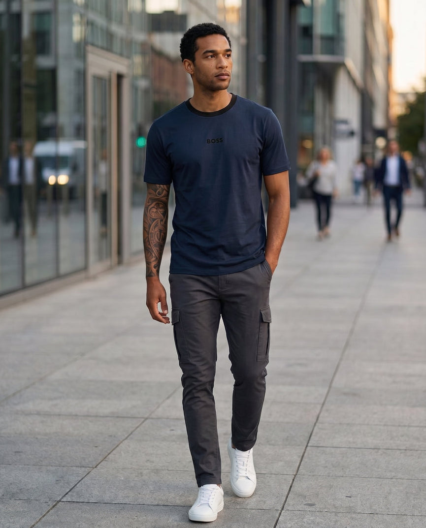 Camiseta 786648 Básica Azul Oscuro Para Hombre