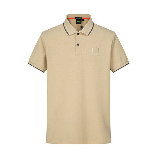 Camiseta 58133 Tipo Polo Beige Para Hombre