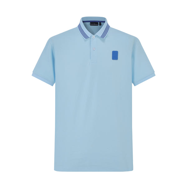 Camiseta 13604# Tipo Polo Azul Claro Para Hombre