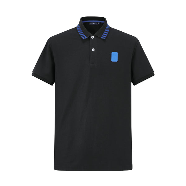 Camiseta 13604# Tipo Polo Negra Para Hombre