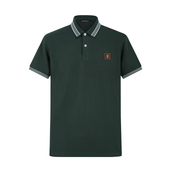 Camiseta BU106# Tipo Polo Verde Para Hombre