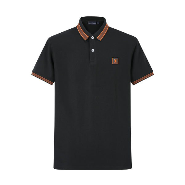 Camiseta BU106# Tipo Polo Negra Para Hombre