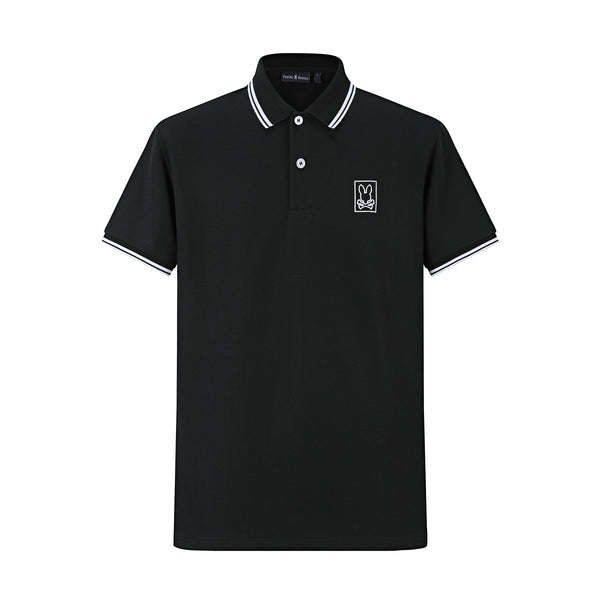 Camiseta 22339# Tipo Polo Negra Para Hombre