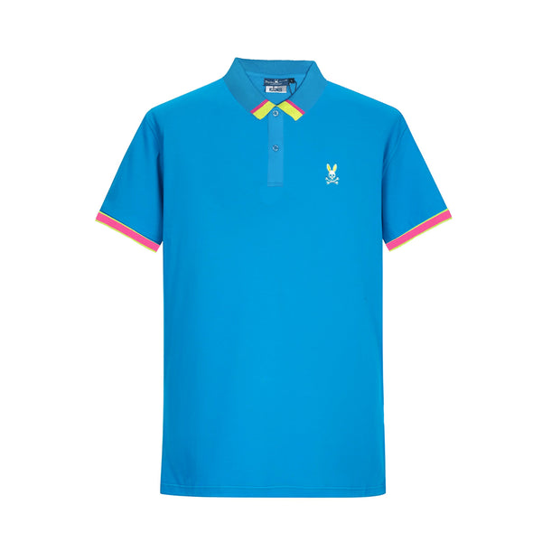 Camiseta 38008 Tipo Polo Azul Para Hombre