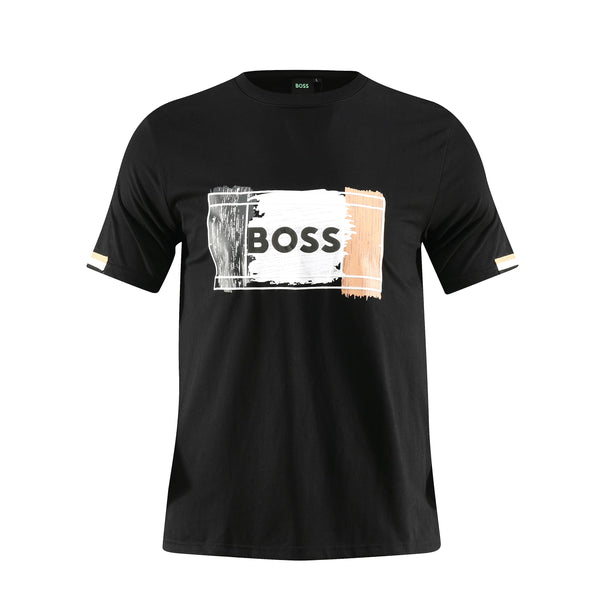 Camiseta 66012 Estampada Negra Para Hombre