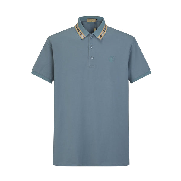 Camiseta 58188 Tipo Polo Azul Gris Para Hombre