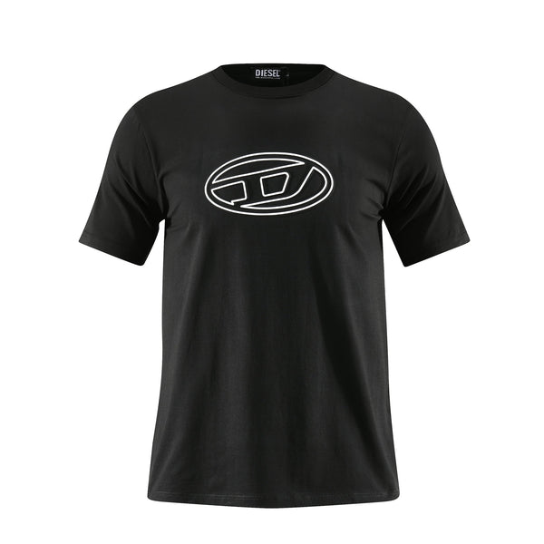 Camiseta 166068 Básica Estampada Negra Para Hombre