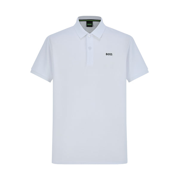 Camiseta BO212# Tipo Polo Blanca Para Hombre