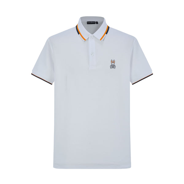 Camiseta 22473# Tipo Polo Blanca Para Hombre