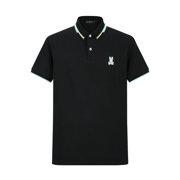 Camiseta 22473# Tipo Polo Negra Para Hombre