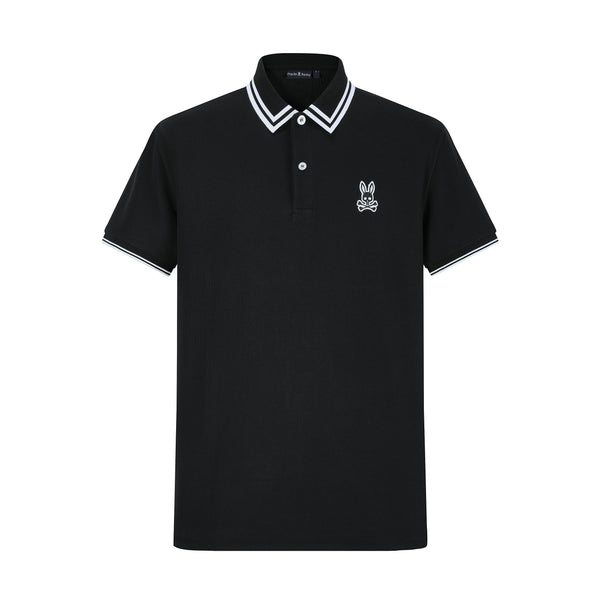 Camiseta 22350 Tipo Polo Negra Para hombre