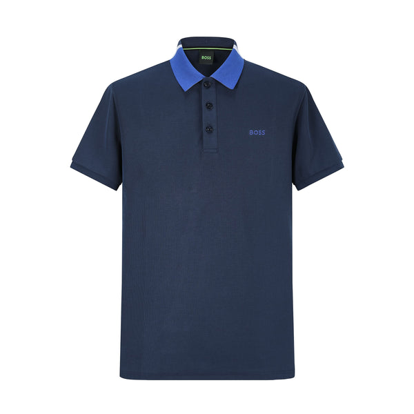 Camiseta 22383# Tipo Polo Azul Para hombre