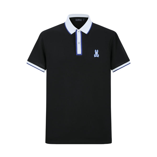 Camiseta 22360# Tipo Polo Negra Para Hombre