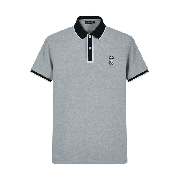 Camiseta 22360# Tipo Polo Gris Para Hombre