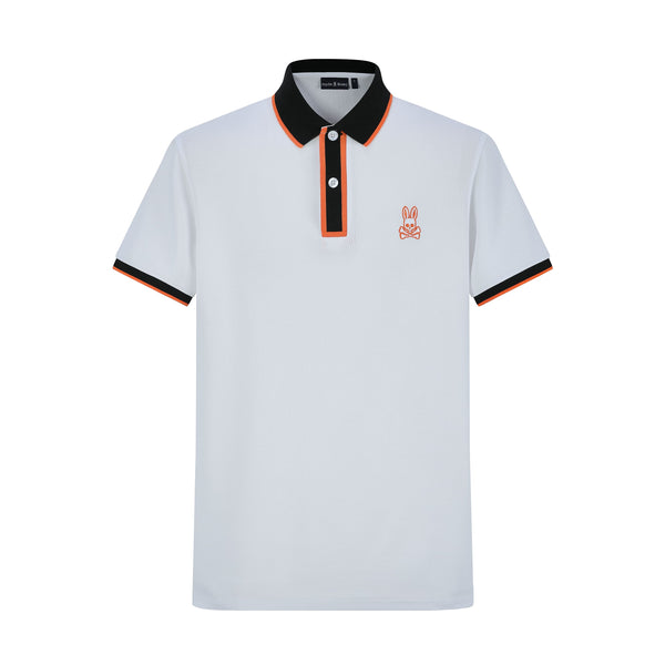Camiseta 22360# Tipo Polo Blanca Para Hombre