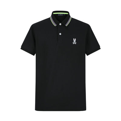 Camiseta 22370 Tipo Polo Negra Para Hombre