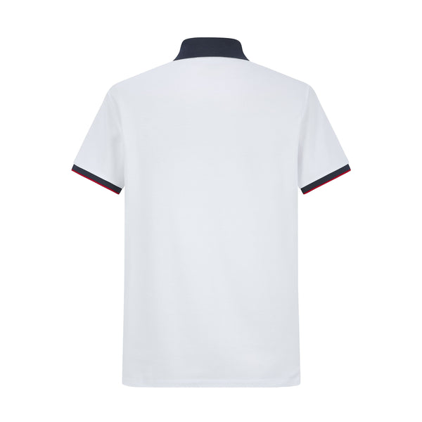 Camiseta 22342# Tipo Polo Blanca Para Hombre