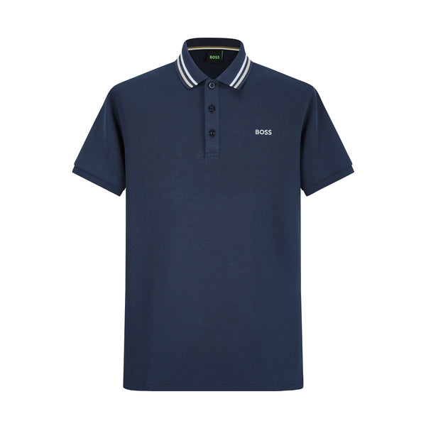 Camiseta 22346# Tipo Polo Azul Oscuro Para Hombre
