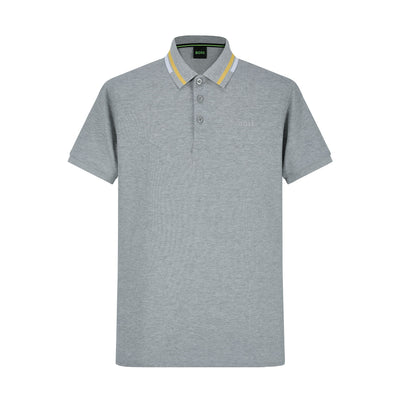 Camiseta 22381# Tipo Polo Gris Para Hombre