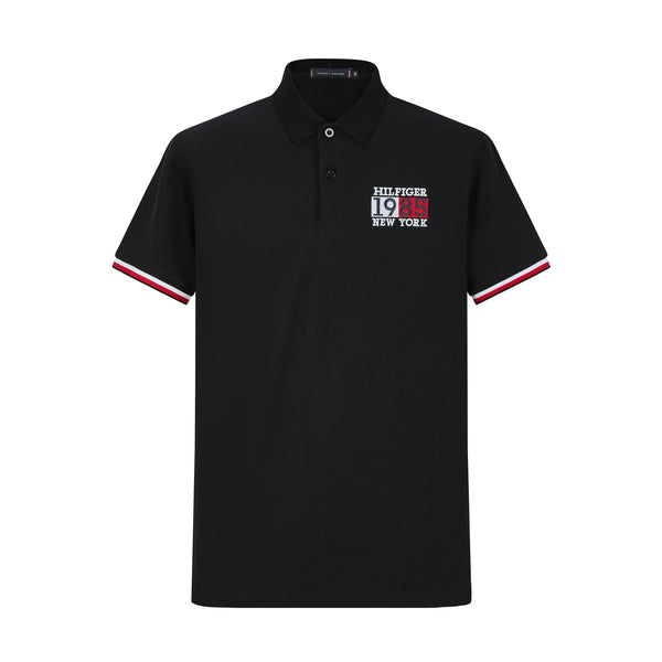 Camiseta TM004 Tipo Polo Negra Para Hombre
