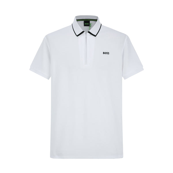 Camiseta BO222# Tipo Polo Blanca Para Hombre