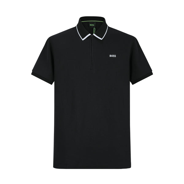 Camiseta BO222# Tipo Polo Negra Para Hombre