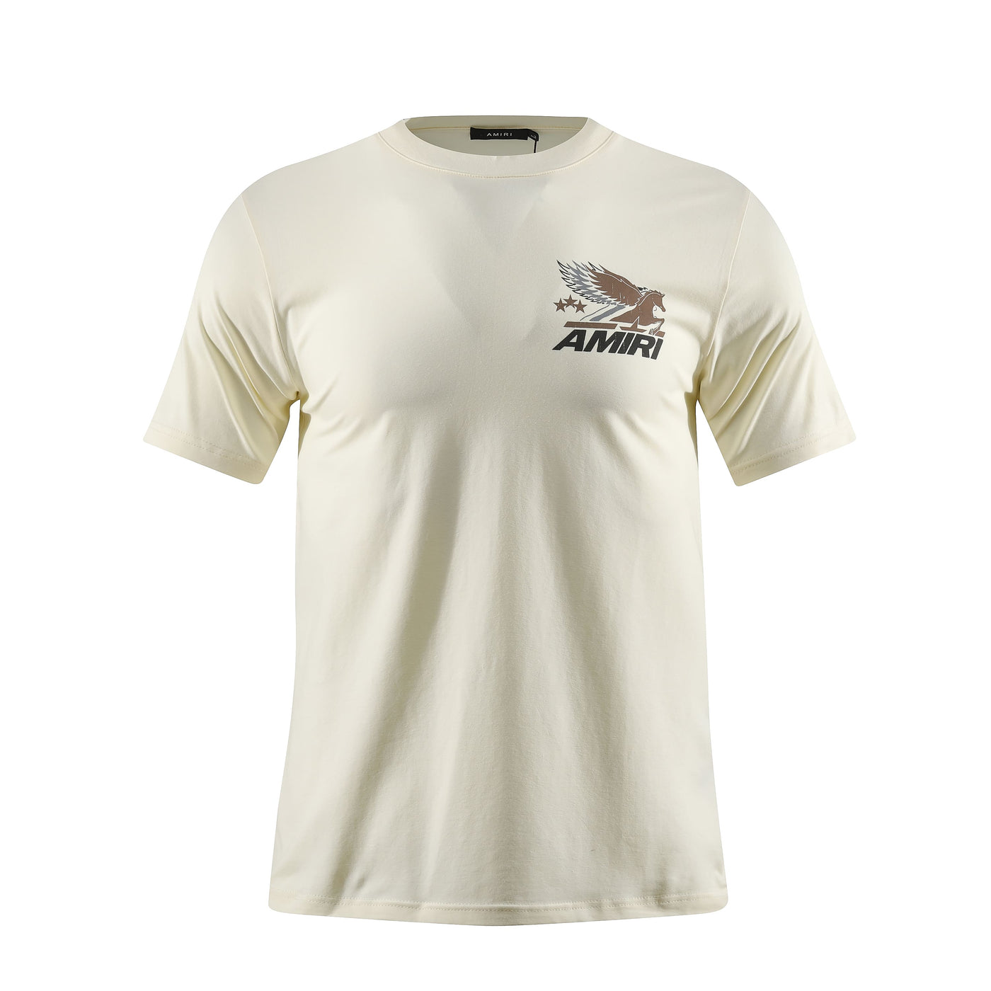 Camiseta estampada crema para hombre - JDC Luxury Store