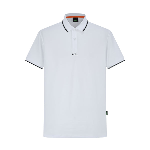 Camiseta BO207 Tipo Polo Blanca Para Hombre