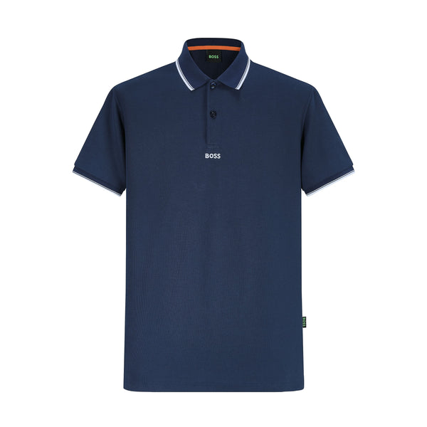 Camiseta BO207 Tipo Polo Azul Oscuro Para Hombre