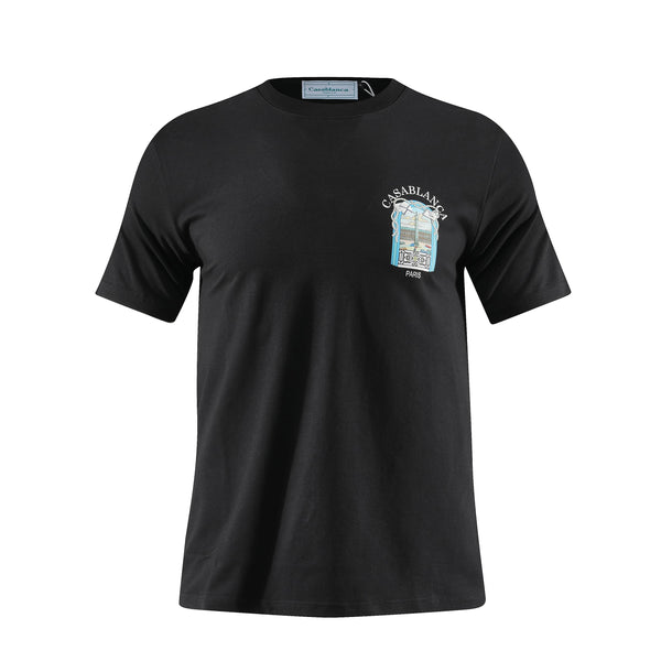 Camiseta 66784 Estampada Negra Para Hombre