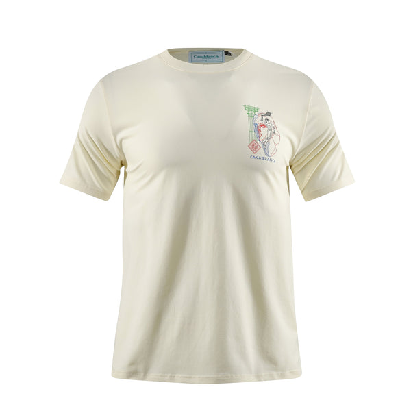 Camiseta 66785 Estampada Crema Para Hombre