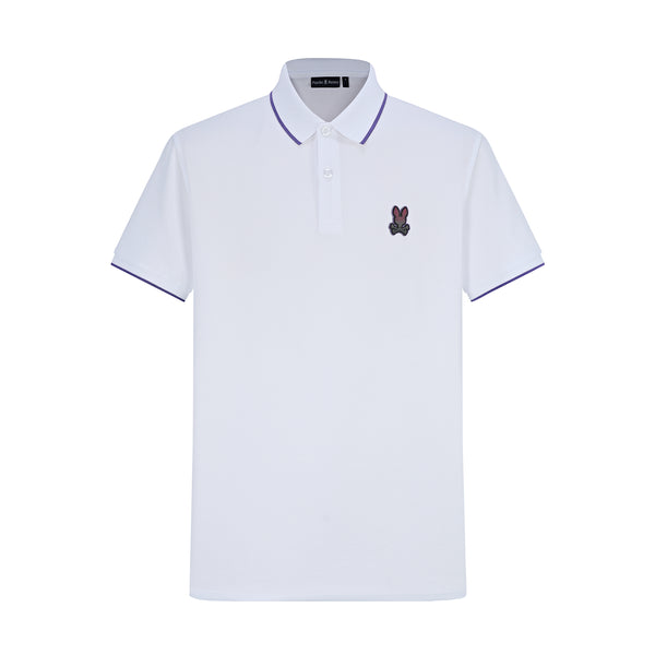 Camiseta 22362# Tipo Polo Blanca Para Hombre