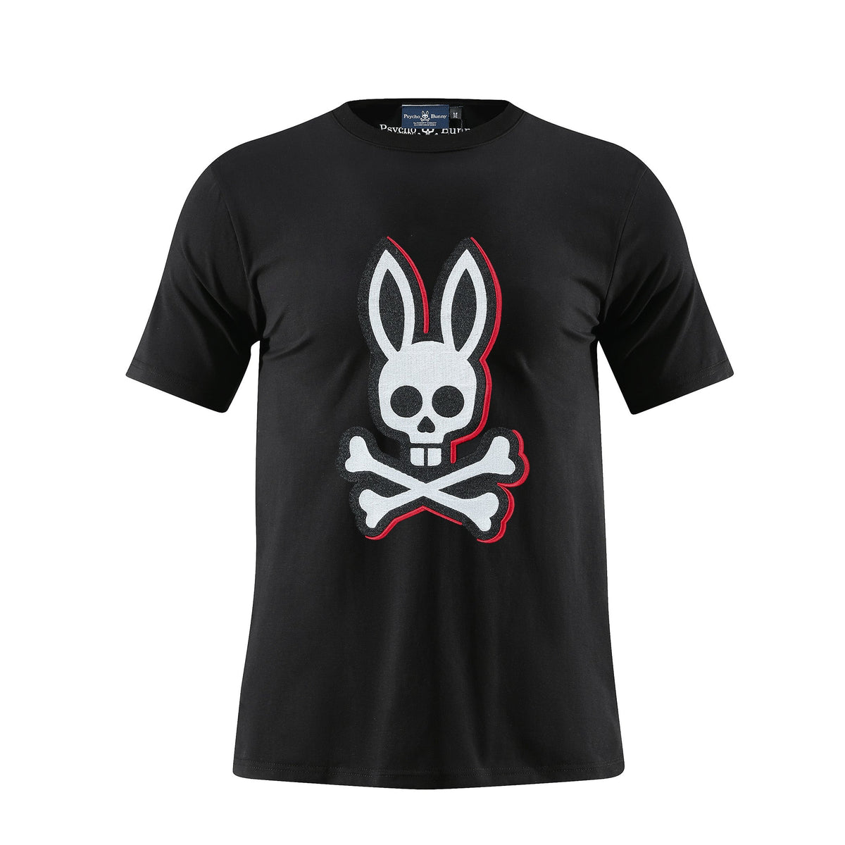 Camiseta 66609  Estampada Negra Para Hombre