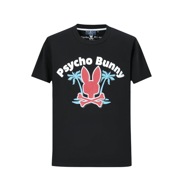 Camiseta 66610 Estampada Negra Para Hombre