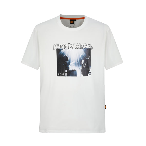 Camiseta 36013 Estampada Blanca Para Hombre