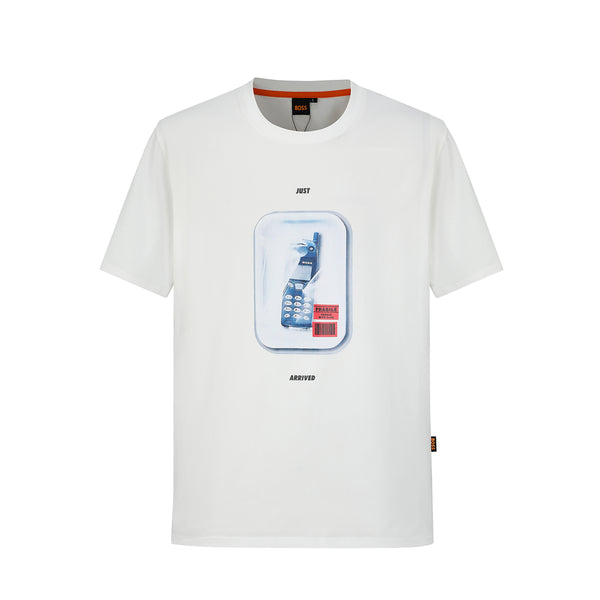 Camiseta 36017 Estampada Blanca Para Hombre