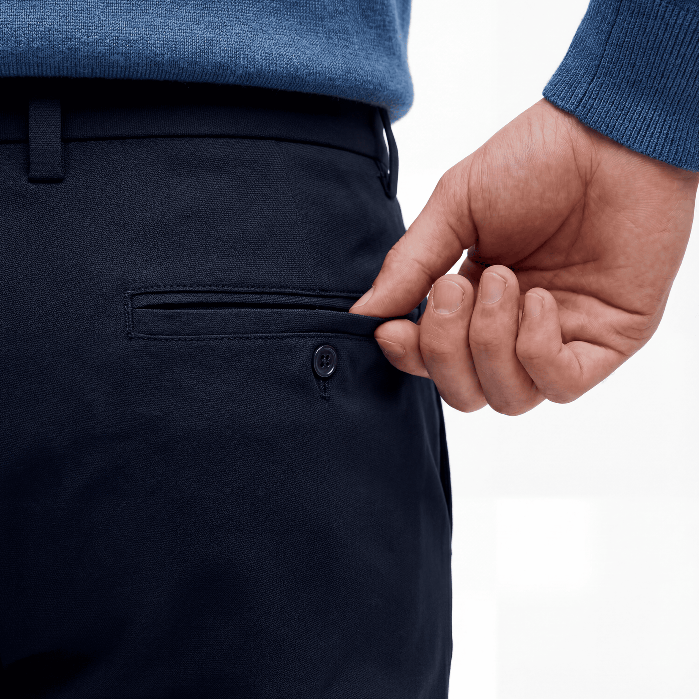 Pantalón azul oscuro para hombre - imagen 5 - JDC Luxury Store