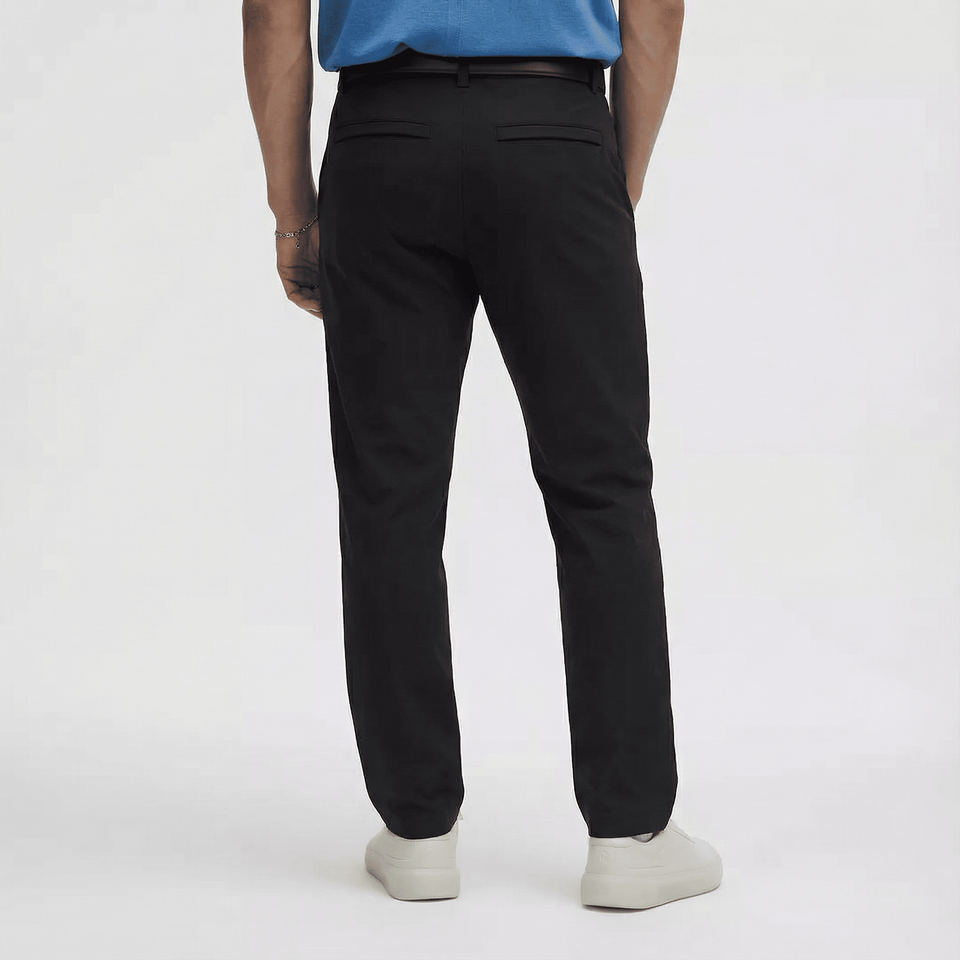 Pantalón negro para hombre - vista trasera - JDC Luxury Store