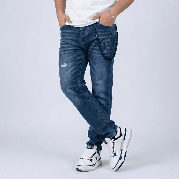 Jean azul para hombre - con modelo - JDC Luxury Store