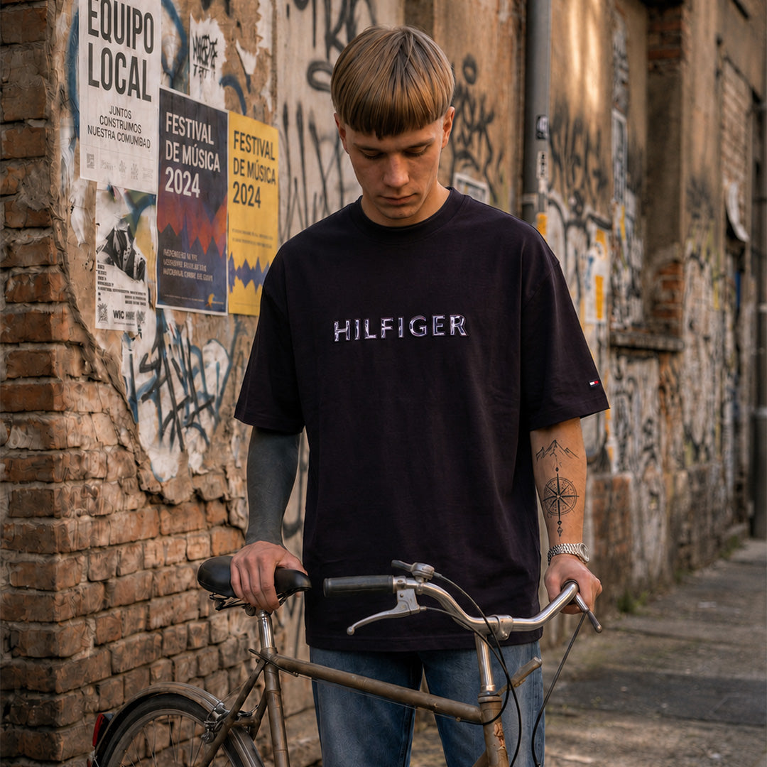 Camiseta 788473 Oversize Negra Para Hombre
