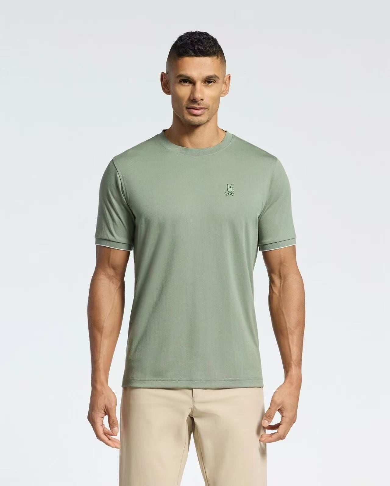 Camiseta PB-8088 Básica Verde Para Hombre