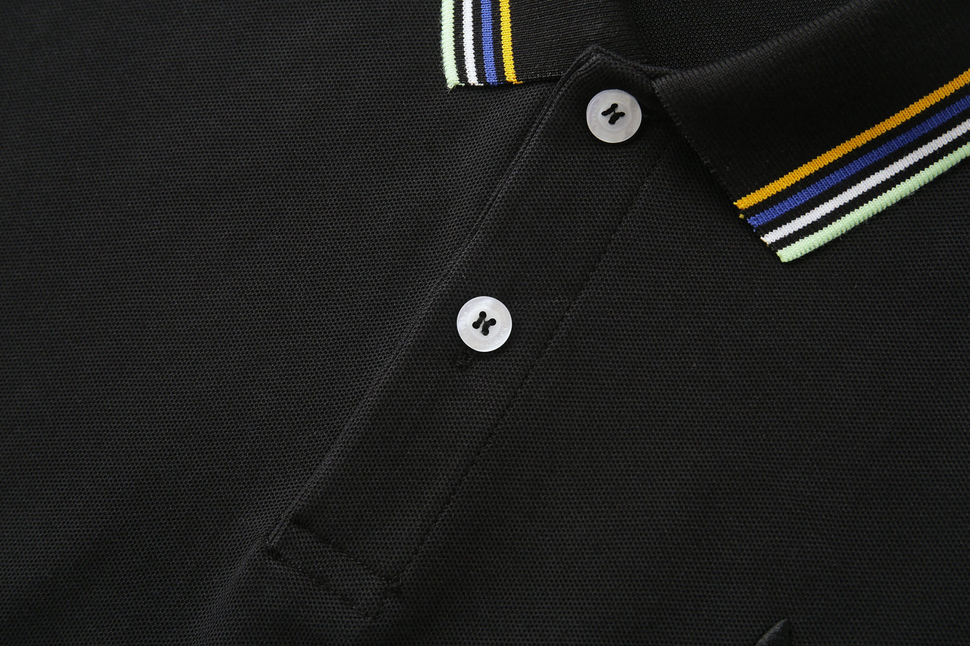 Camiseta 22348# Tipo Polo Negra Para Hombre